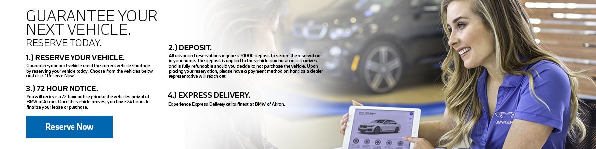 Reserve Your Next BMW at BMW of Akron